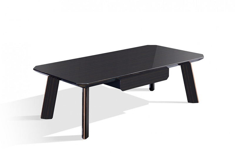 Modrest Chadwick Modern Ebony & Rosegold Coffee Table