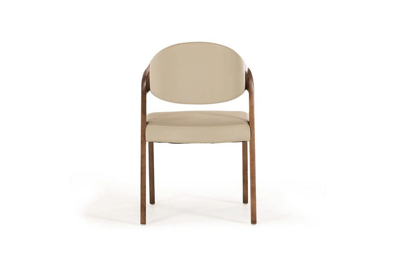 Arlo Mid-Century Gray & Walnut Dining Chair
