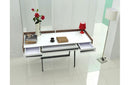 Branton Contemporary White & Walnut Office Desk