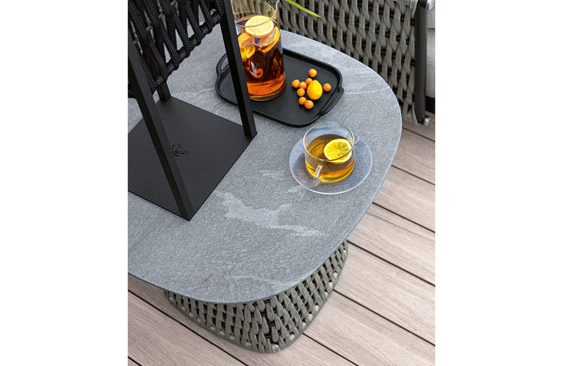 Oasi Outdoor side table with STONE top