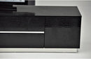 Skyline Modern Crocodile Lacquer TV Stand Black