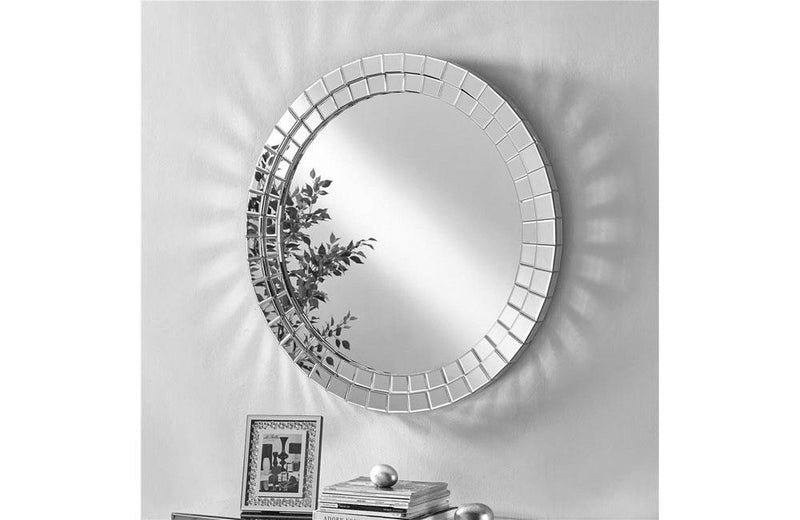 Modern Round Mirror in Clear
