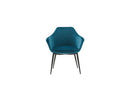 Modrest Wilson Modern Teal Velvet & Black Dining Chair