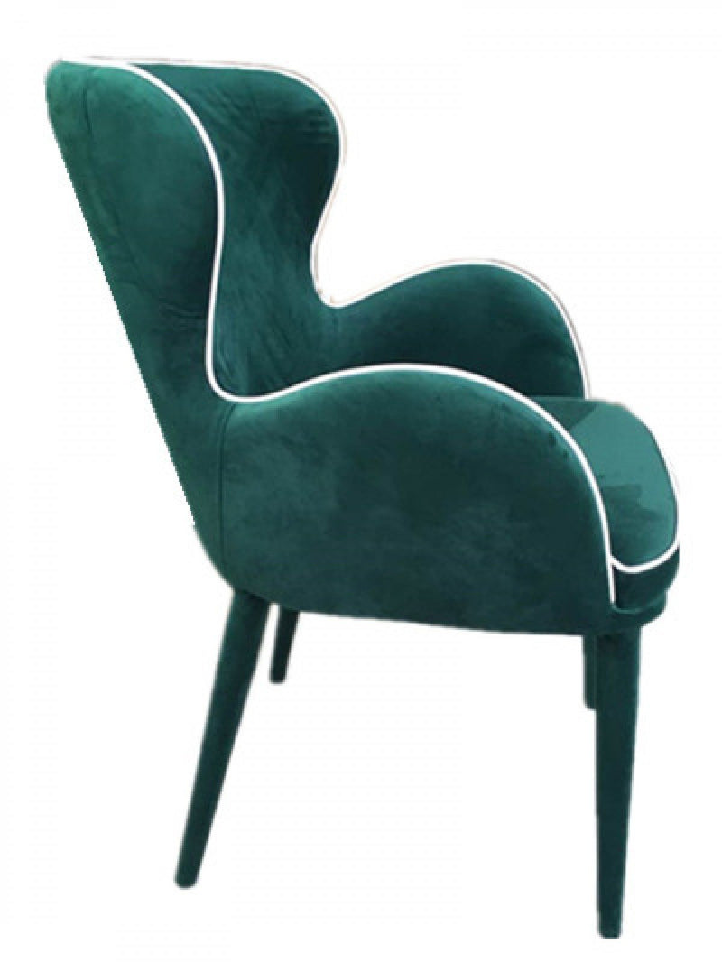 Tigard Modern Fabric Dining Chair Green