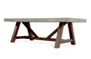 Revok Modern Concrete & Acacia Dining Table