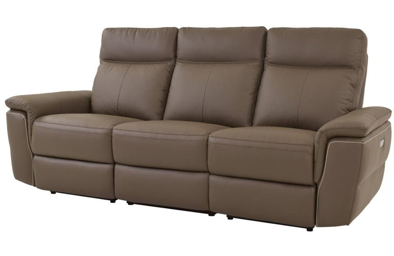 Nico Brown Leather Sofa Loveseat and Chair