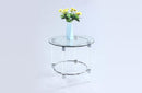 Carly Round Glass Lamp Table