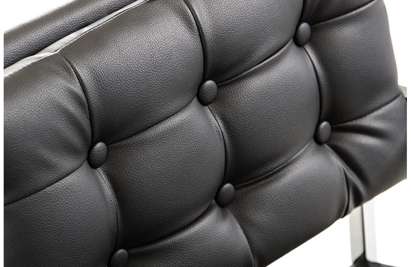 Modrest Cosme Modern Black Leatherette Dining Armchair
