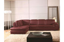 Santino Red Leather Sectional Sofa