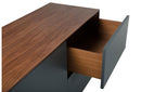 Weylyn Modern Charcoal Gray & Walnut Buffet