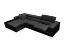 Divani Casa Pella Mini Modern Black Leather Left Facing Sectional Sofa