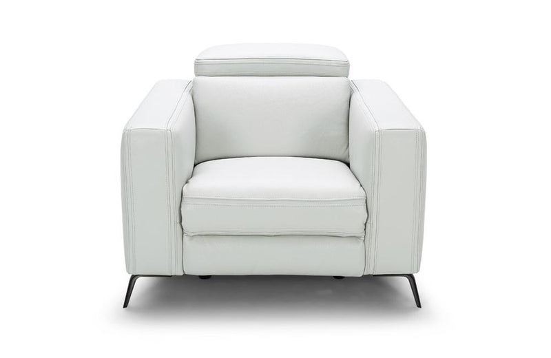 Elliana Modern White Leather Sofa Set