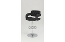 Hunter Tufted Back & Seat Adjustable Arm Stool Black