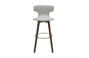 Zach Modern Eco-Leather Bar Stool Gray