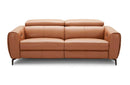Scuzzo Caramel Reclining Leather Sofa