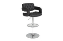 Hunter Tufted Back & Seat Adjustable Arm Stool Black