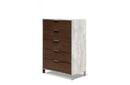 Nova Domus Conner Modern Dark Walnut & Faux Concrete Chest