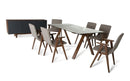 Maddox & Weylyn Modern Walnut Dining Set
