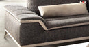 Bertucci Italian Modern Grey Fabric Sectional Sofa