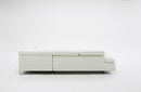 Divani Casa Myst Mini Modern White Eco-Leather Right Facing Sectional Sofa