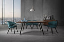 Sadie Modern Walnut & Teal Dining Set
