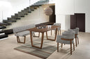 Jordan Modern Walnut & Gray 6 PC Dining Set