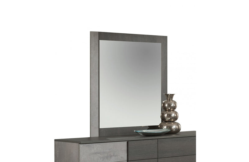 Nova Domus Palermo Italian Modern Faux Concrete & Grey Mirror