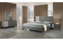Nova Domus Palermo Italian Modern Faux Concrete & Grey Bed