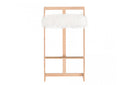 Modrest Halifax Modern White Faux Fur & Rosegold Bar Stool