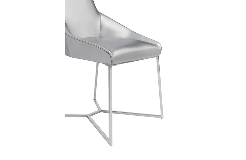 Modrest Sarah Modern Pearl Grey Leatherette Dining Chair (Set of 2)