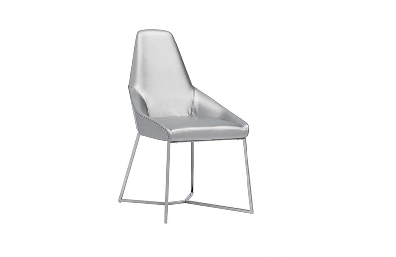 Modrest Sarah Modern Pearl Grey Leatherette Dining Chair (Set of 2)