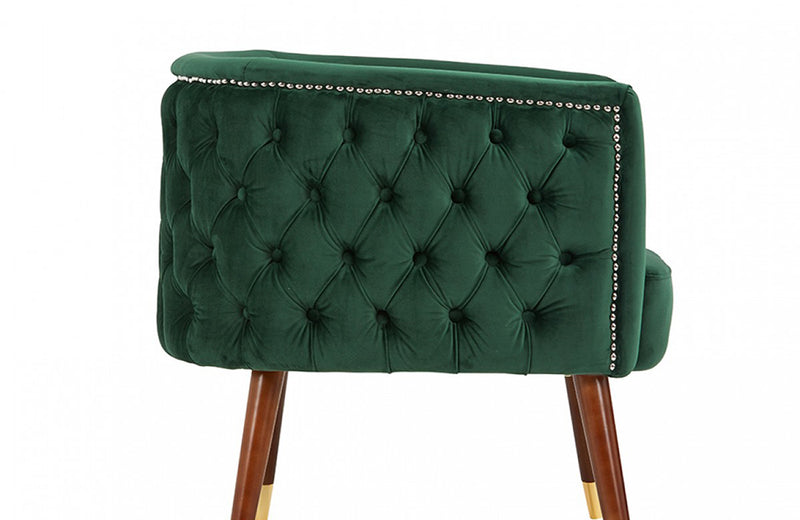 Modrest Bethel Modern Green Velvet Accent Chair