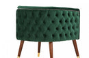 Modrest Bethel Modern Green Velvet Accent Chair