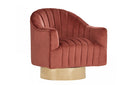 Divani Casa Parson Modern Copper Velvet Swivel Armchair