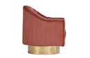Divani Casa Parson Modern Copper Velvet Swivel Armchair