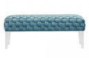 Divani Casa Tracy Modern Blue Velvet Bench