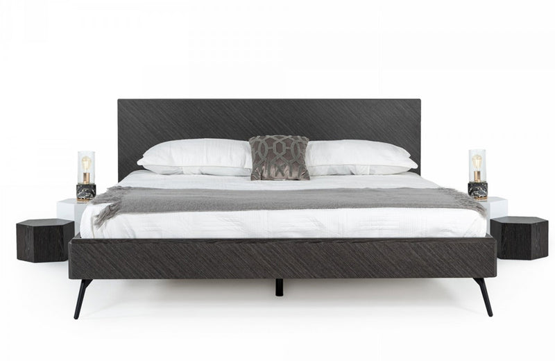 Modrest Gaige Modern Grey Elm Bed