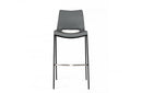 Modrest Bitely Modern Gray Eco-Leather Bar Stool (Set of 2)