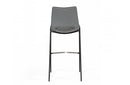 Modrest Bitely Modern Gray Eco-Leather Bar Stool (Set of 2)
