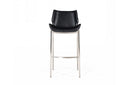 Modrest Dave Modern Black Eco-Leather Bar Stool (Set of 2)
