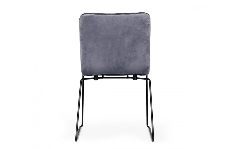 Modrest Yannis Modern Grey Fabric Dining Chair (Set of 2)