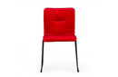 Modrest Yannis Modern Red Fabric Dining Chair (Set of 2)