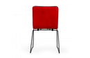 Modrest Yannis Modern Red Fabric Dining Chair (Set of 2)