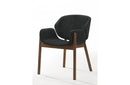 Modrest Jozy Modern Grey & Walnut Dining Chair (Set of 2)
