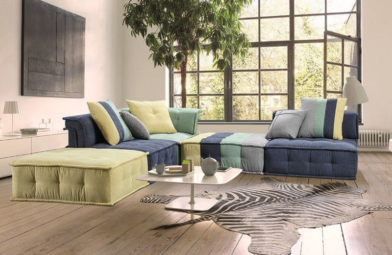 Divani Casa Dubai Modern Multicolored Fabric Modular Sectional Sofa