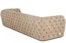 Coronelli Collezioni Ellington Italian Beige Nubuck Leather 4-Seater Sofa