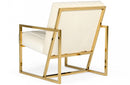 Divani Casa Baylor Modern Off-White Accent Chair