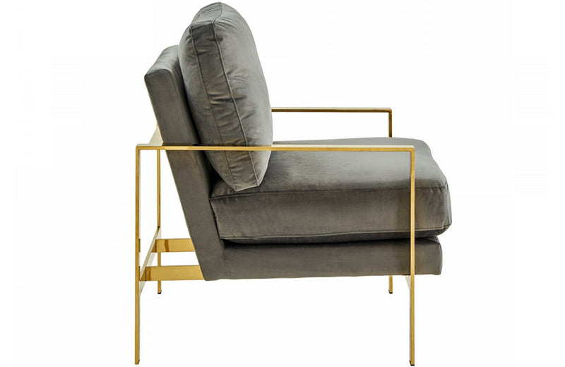 Divani Casa Bayside Modern Grey Fabric Accent Chair