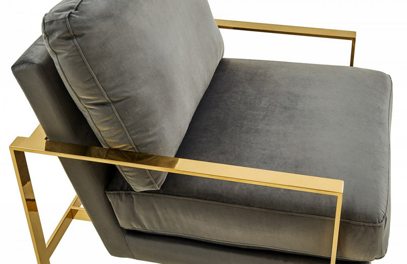 Divani Casa Bayside Modern Grey Fabric Accent Chair