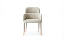 Modrest Cortina Modern Beige Eco-Leather Dining Arm Chair